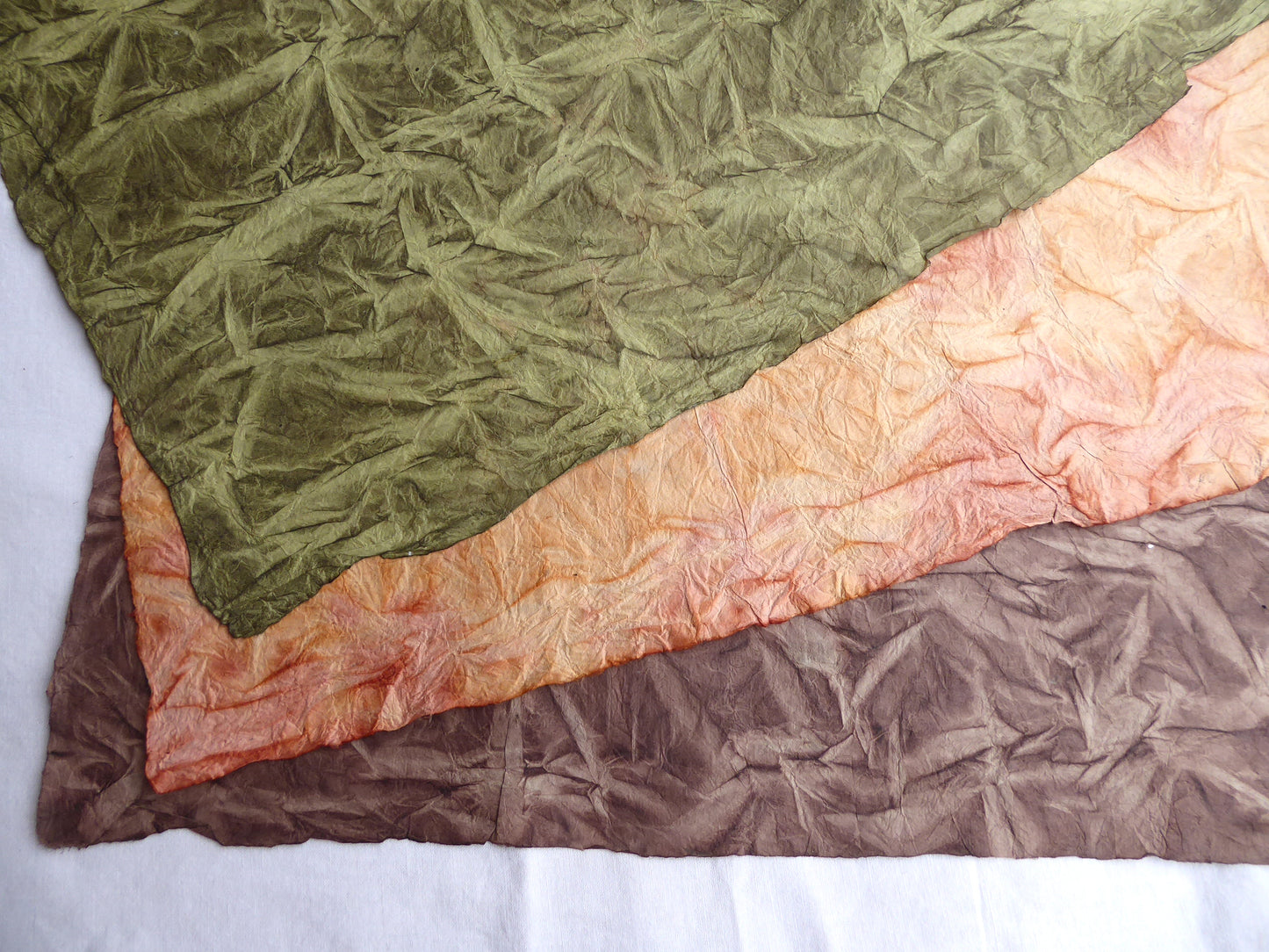 Lokta Paper Bundle - The Waxed & Wrinkled Collection - 13 Large Sheets