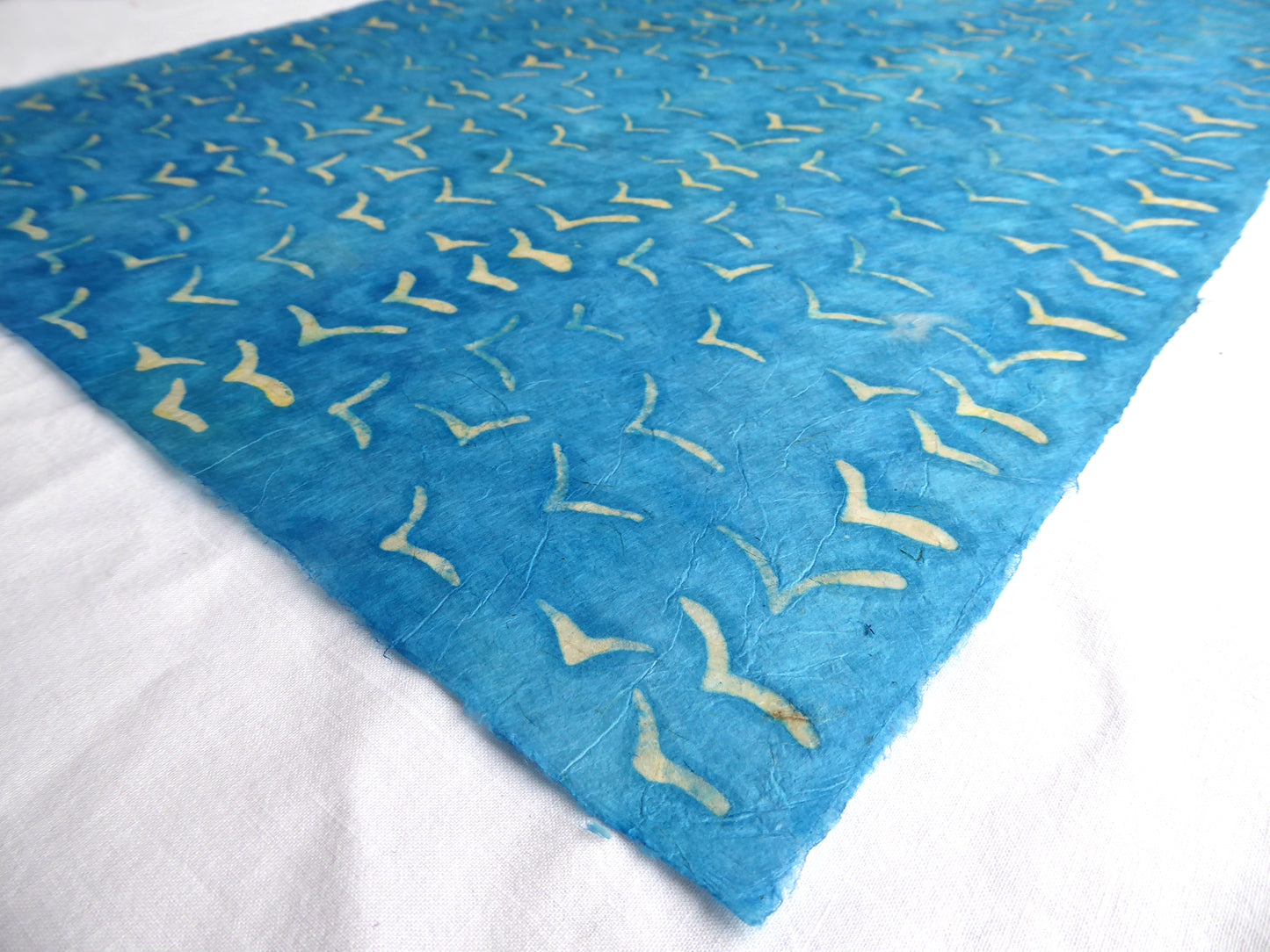 Lokta bundle in The Blues Silk Screen Collection - Five Large Sheets