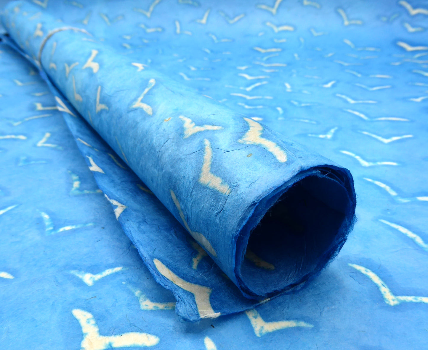 Lokta bundle in The Blues Silk Screen Collection - Five Large Sheets