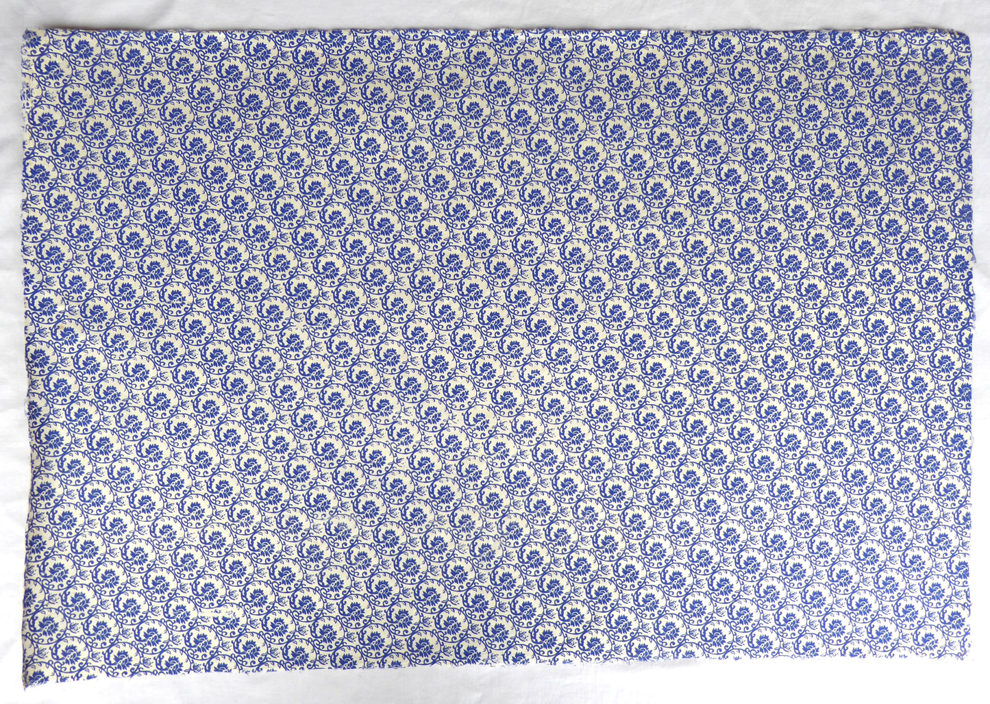 Lokta Paper Bundle - 7 Large Sheets 75 x50cm - Blue and Brown Silk Screen Print Collection