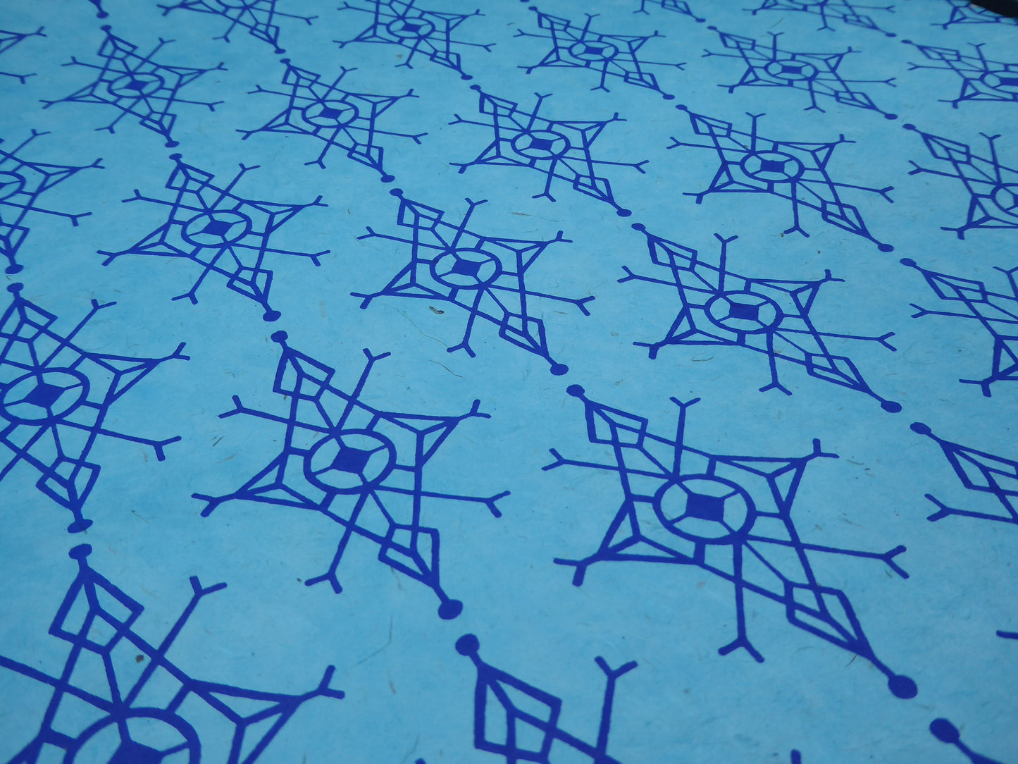 Lokta bundle in The Blues Silk Screen Collection - Five Large Sheets