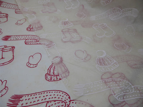 Winter Woollies Christmas Print on Hemp Tissue Paper