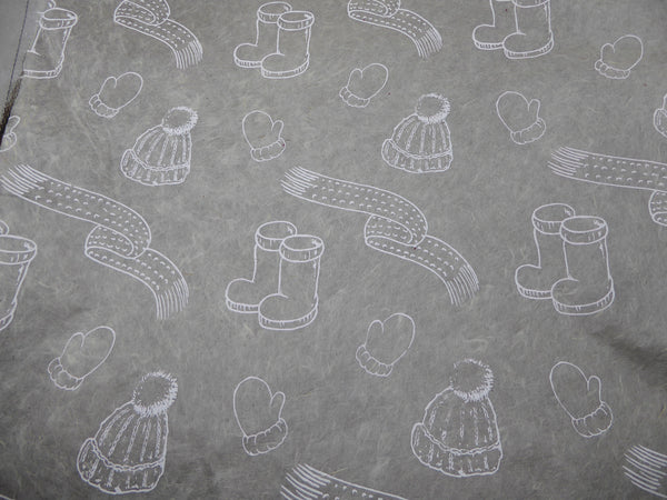 Winter Woollies Christmas Print on Hemp Tissue Paper