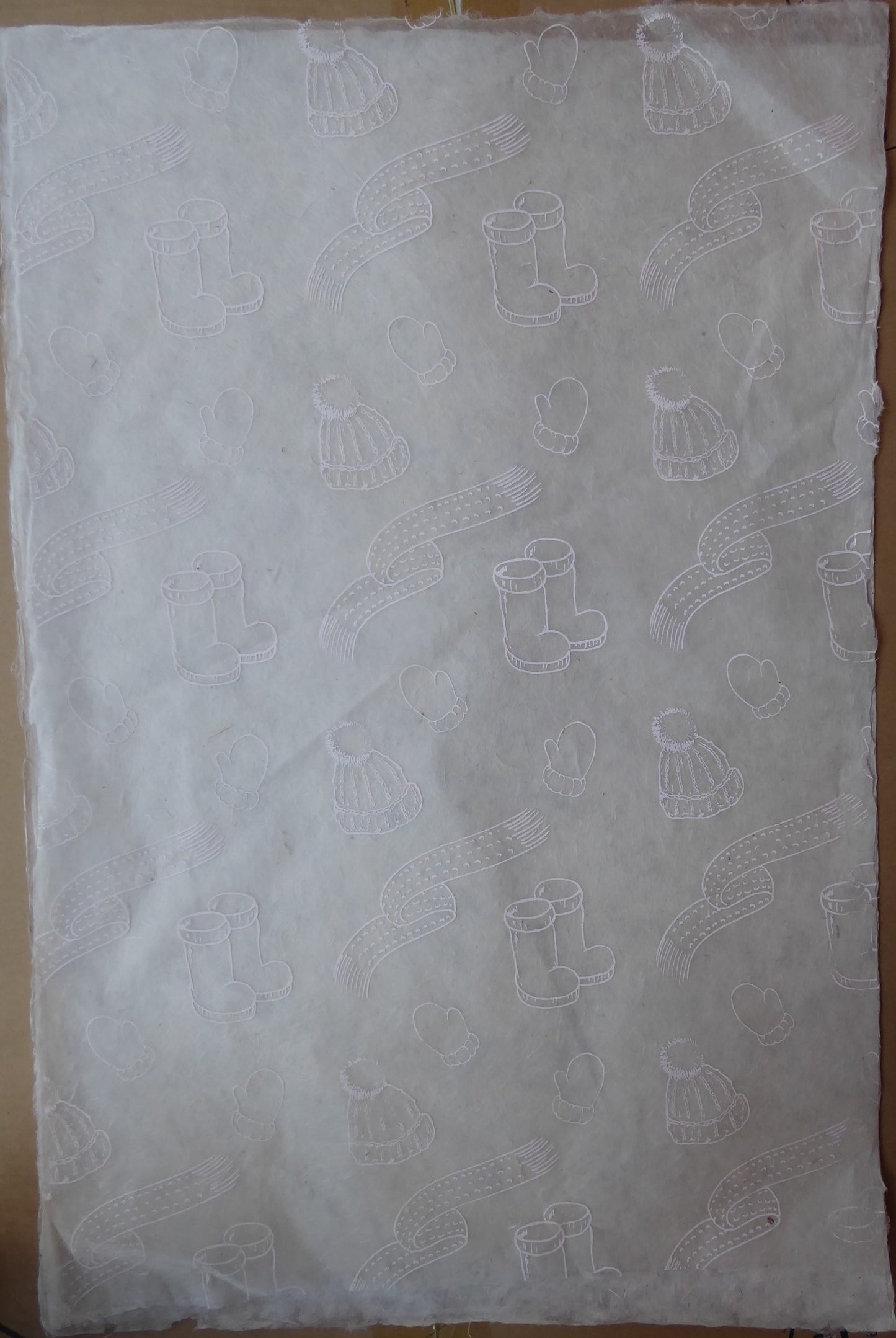 Winter Woollies Christmas Print on Hemp Tissue Paper