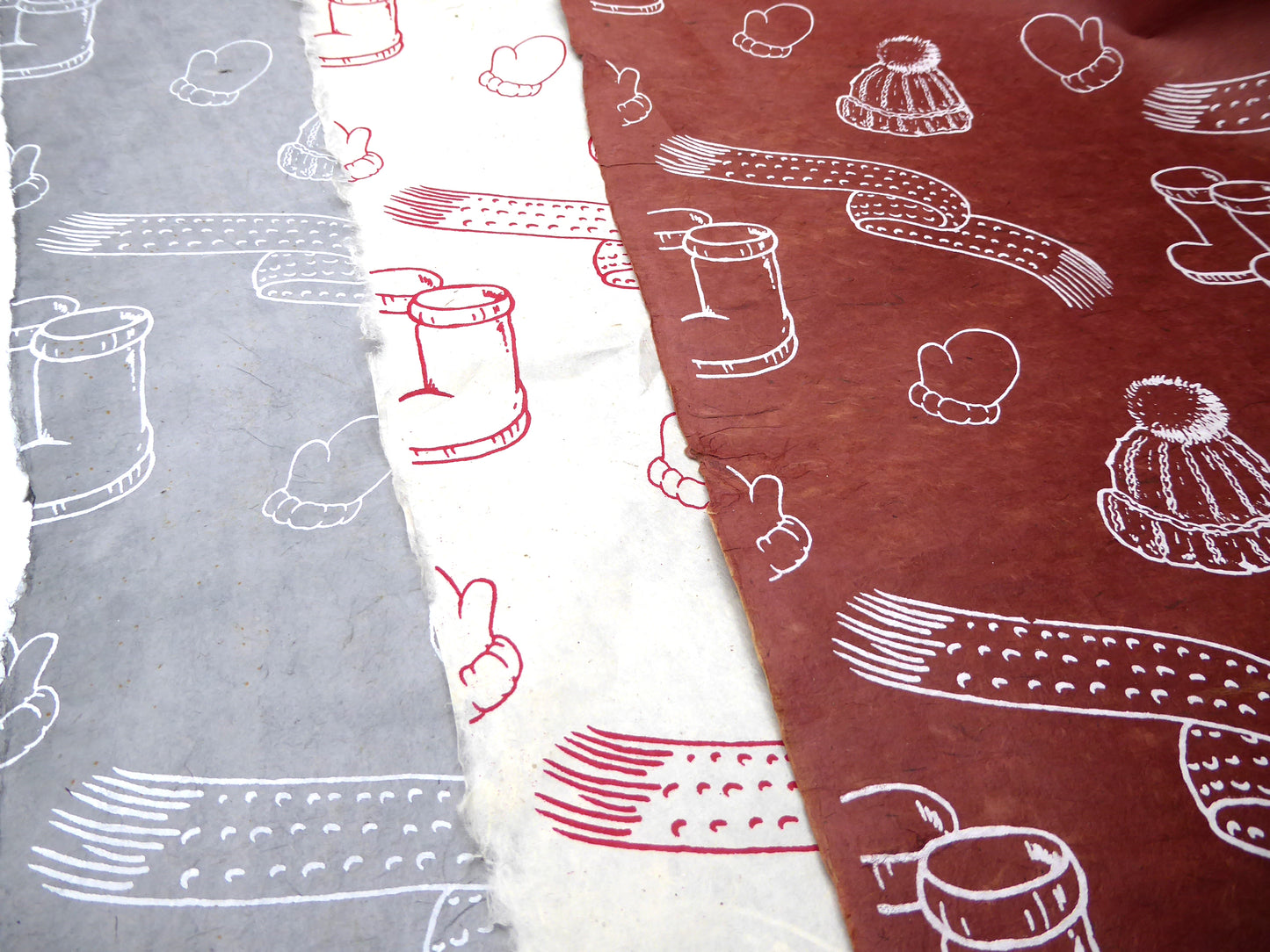 Winter Woollies Design Lokta Paper Handmade in the Himalayas