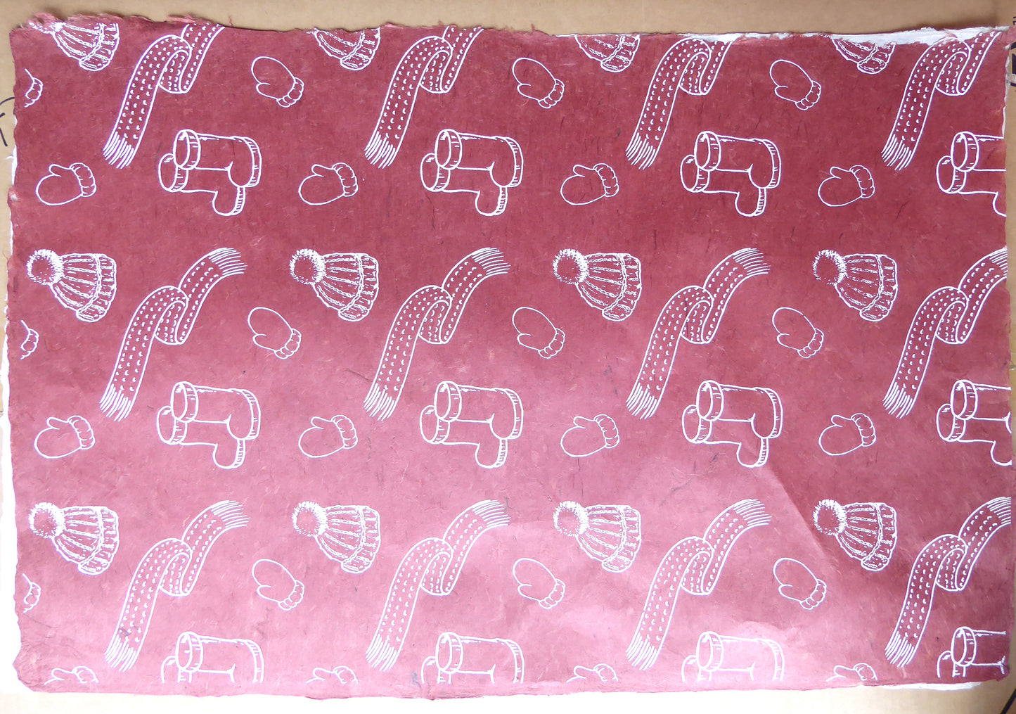 Winter Woollies Design Lokta Paper Handmade in the Himalayas