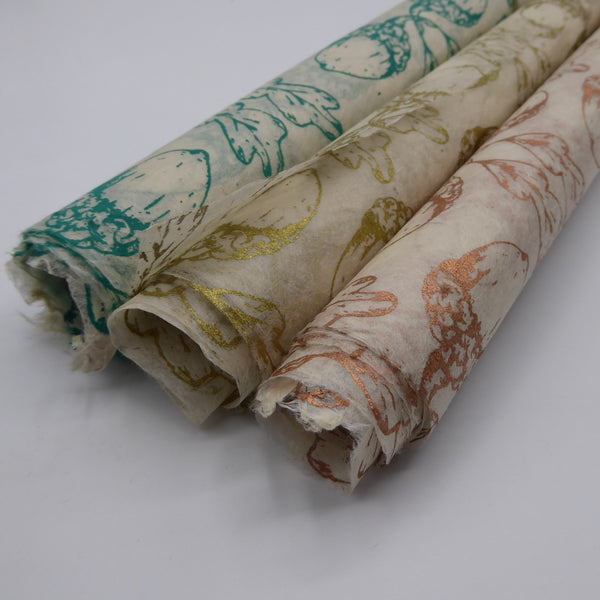 Acorn design Hemp Tissue Paper. Handmade in Nepal