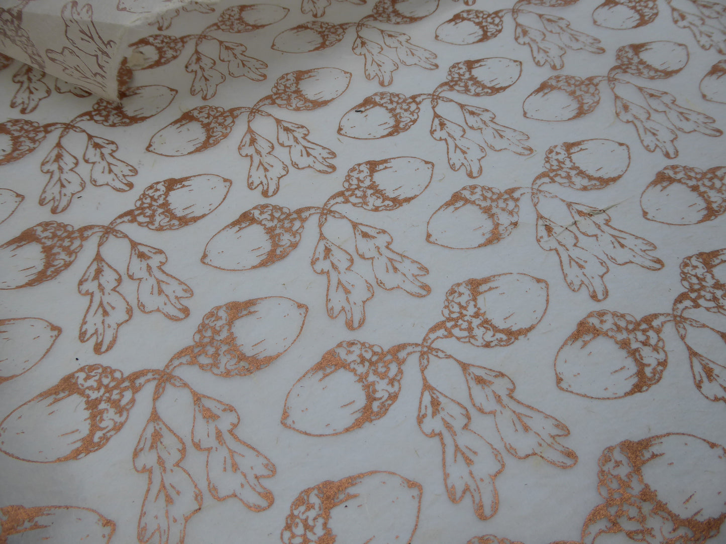 Acorn design Hemp Tissue Paper. Handmade in Nepal