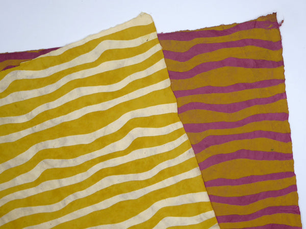 Stripey print on Lokta Paper, Tree Free and Sustaintable
