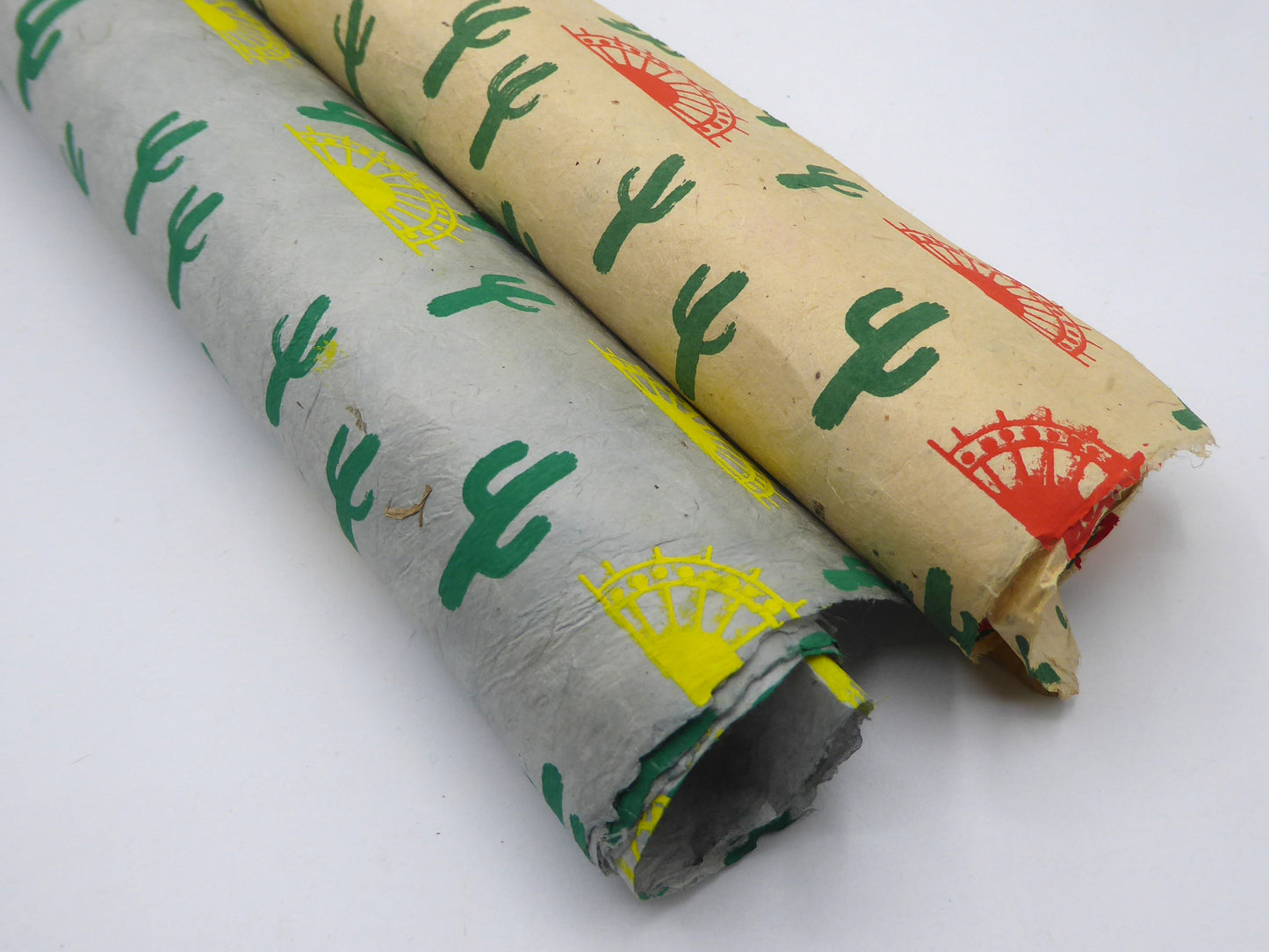 Vintage Lokta Paper Bundle - Metallic and Matte Silk Screen Print Collection