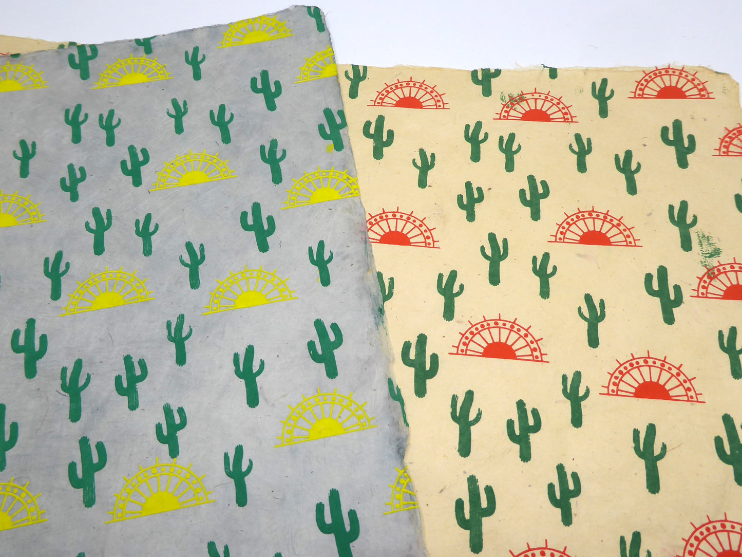 Vintage Lokta Paper Bundle - Metallic and Matte Silk Screen Print Collection