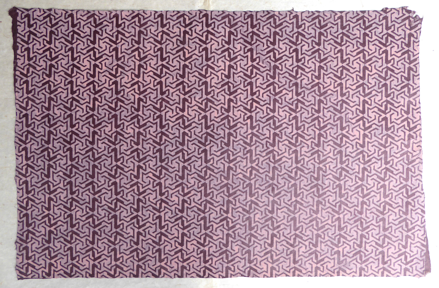 Lokta Paper Bundle - 7 Large Sheets 75 x50cm - Blue and Brown Silk Screen Print Collection