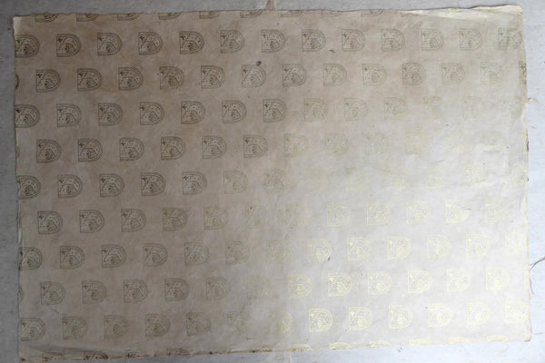 Vintage Lokta Paper Bundle - 6 Large Sheets 75 x50cm - Vintage Metallic and Matte Silk Screen Print Collection