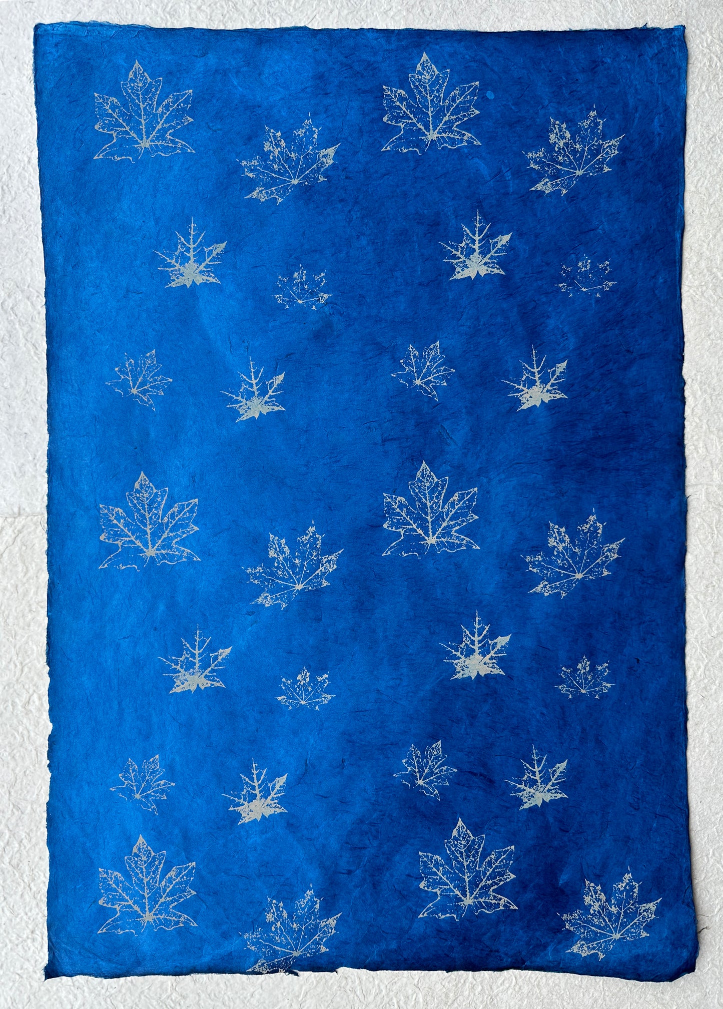 Vintage Lokta Paper Bundle - 6 Large Sheets 75 x50cm - Vintage Metallic Silk Screen Print Collection