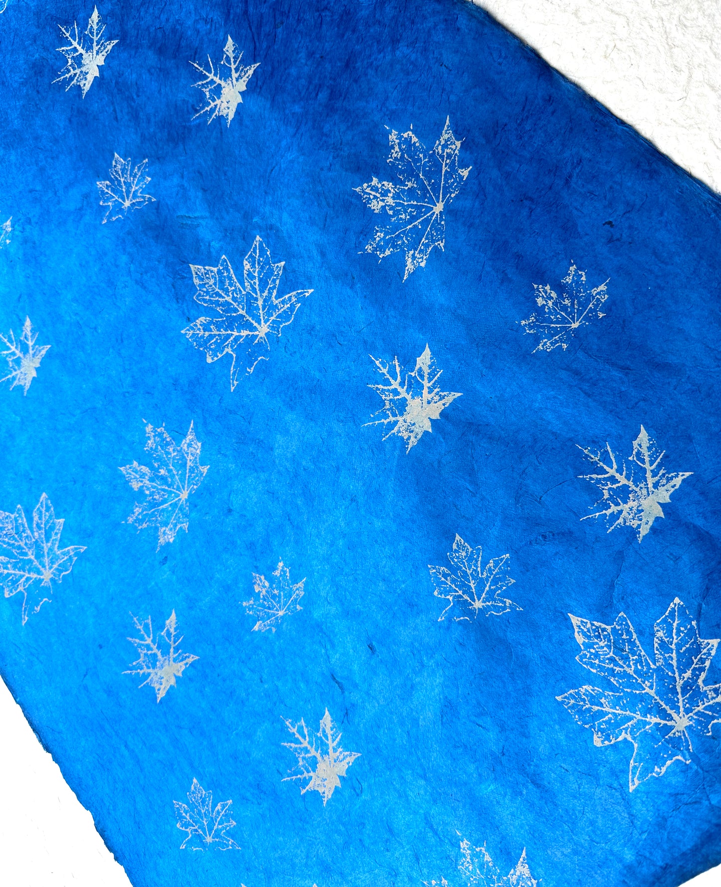 Vintage Lokta Paper Bundle - 6 Large Sheets 75 x50cm - Vintage Metallic Silk Screen Print Collection