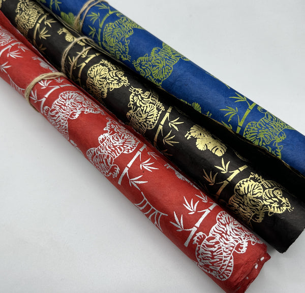 Vintage Lokta Paper Bundle - 5 Large Sheets 75 x50cm - Vintage Play Silk Screen Print Collection