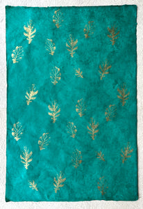 Oak Leaf Print on Lokta Paper, Tree Free & Sustainable