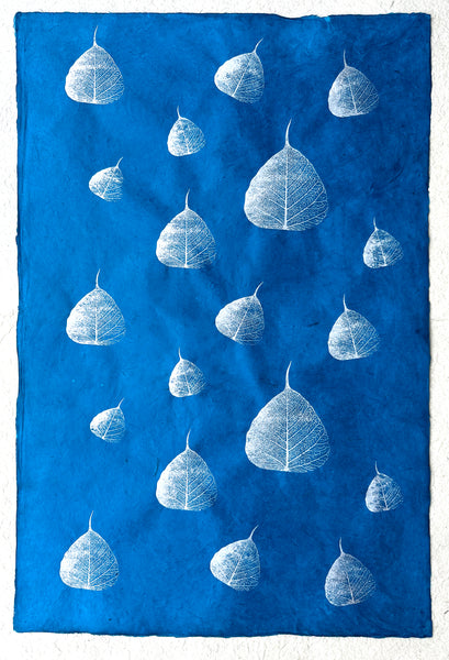 Bodhi Leaf Print on Lokta Paper, Tree Free & Sustainable