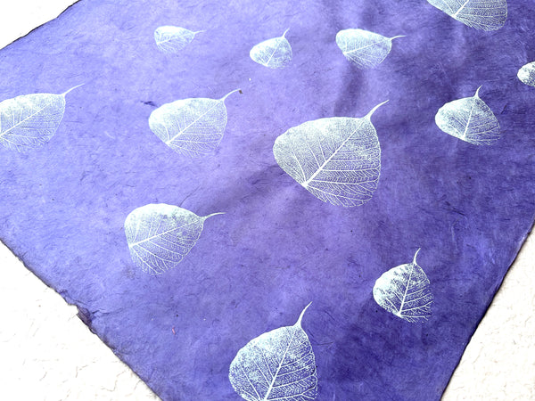 Bodhi Leaf Print on Lokta Paper, Tree Free & Sustainable