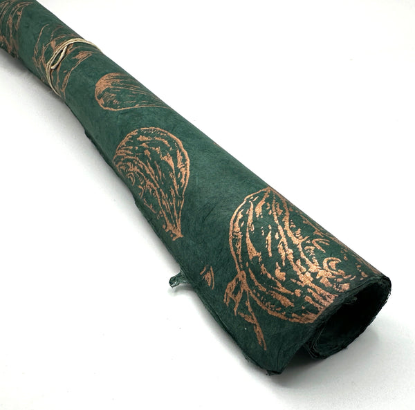 Vintage Lokta Paper Bundle - 5 Large Sheets 75 x50cm - Silk Screen Just Nutty Print Collection