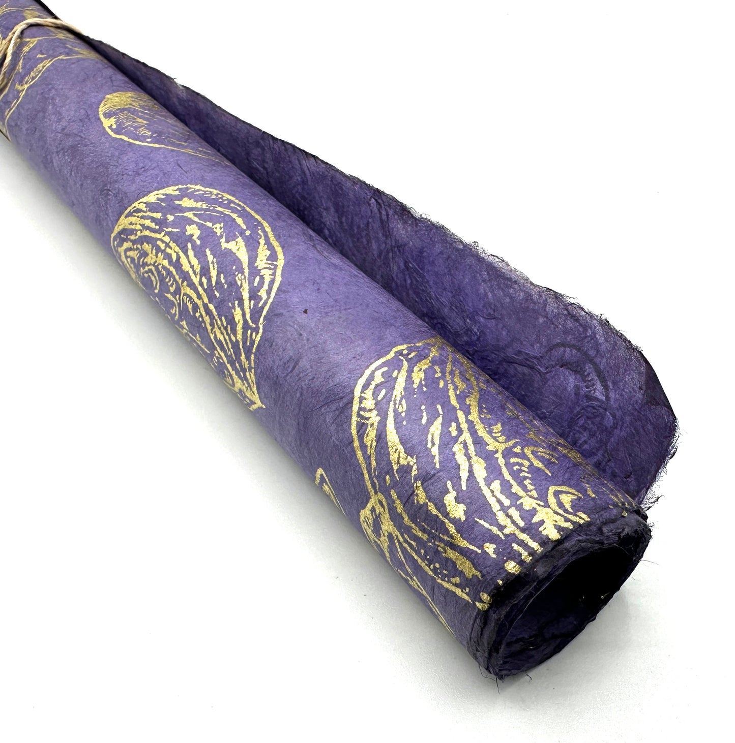 Vintage Lokta Paper Bundle - 5 Large Sheets 75 x50cm - Silk Screen Just Nutty Print Collection