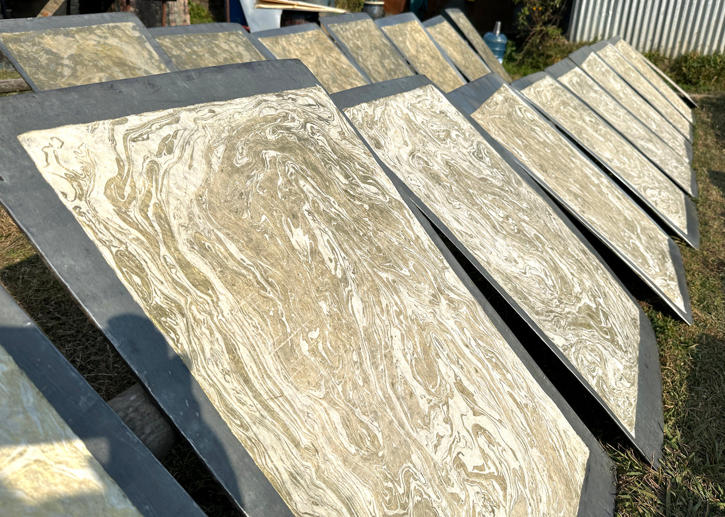 Vintage Lokta Paper Bundle - Metallic and Matte Silk Screen Print Collection