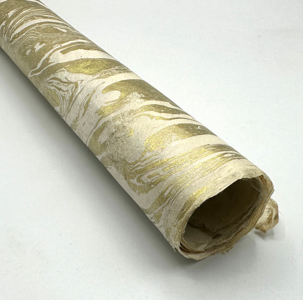Vintage Lokta Paper Bundle - 6 Large Sheets 75 x50cm - Vintage Metallic and Matte Silk Screen Print Collection