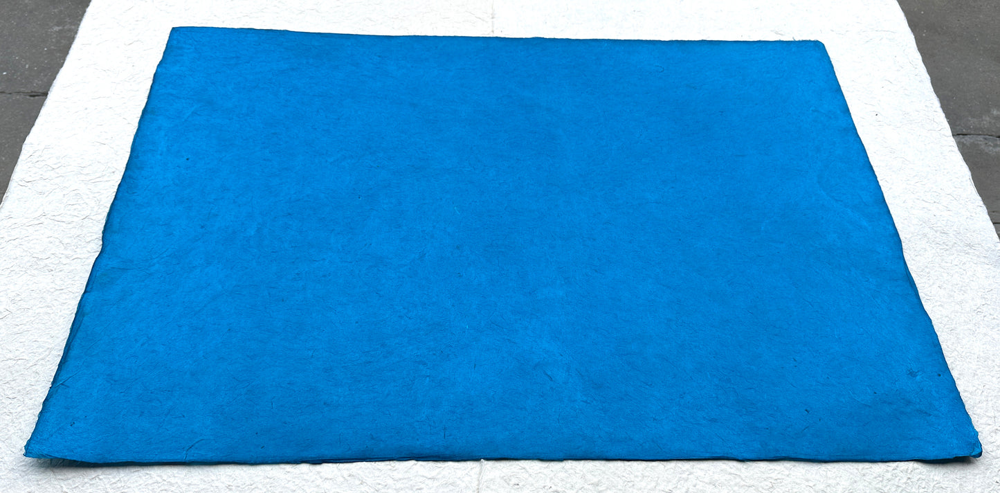 Lokta bundle in Cornflower Colours: Eight large sheets.