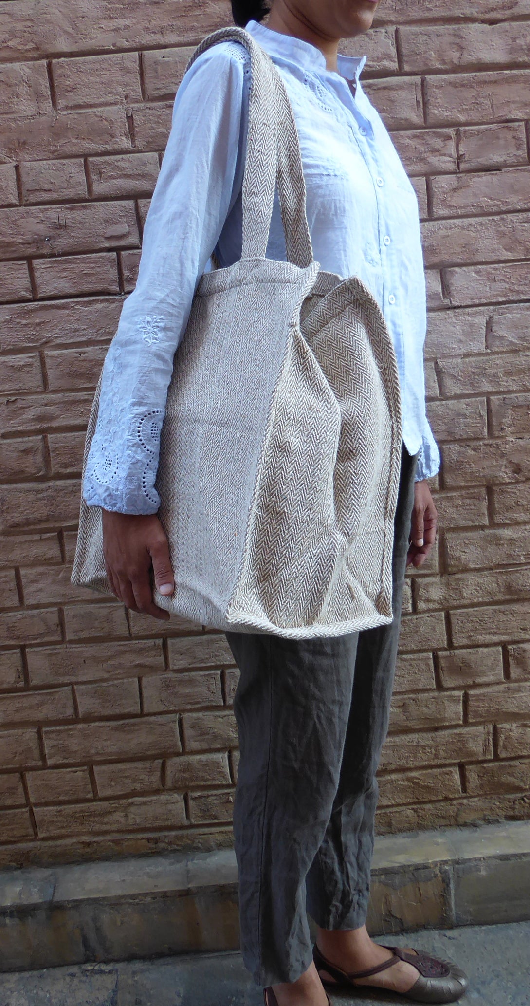 The Herringbone Hemp Tote Bag