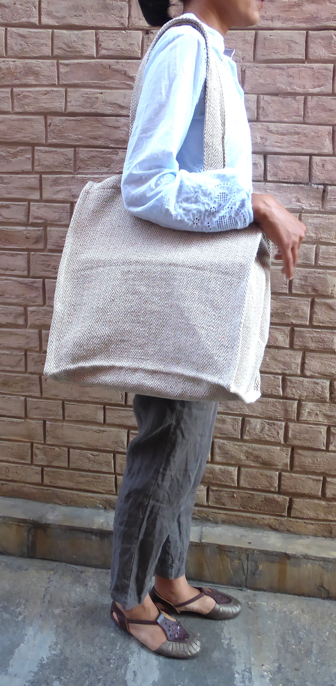 The Herringbone Hemp Tote Bag