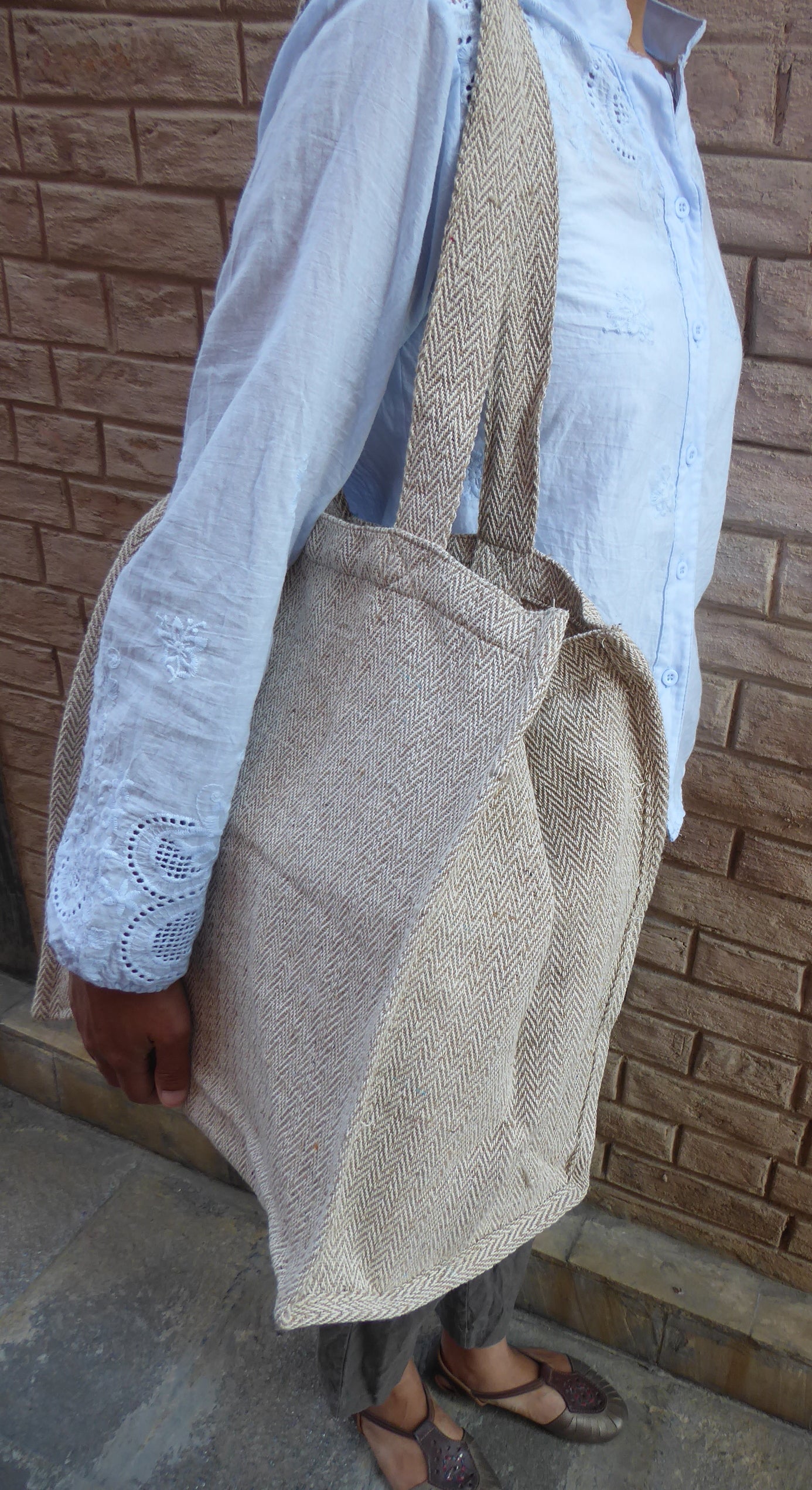 The Herringbone Hemp Tote Bag
