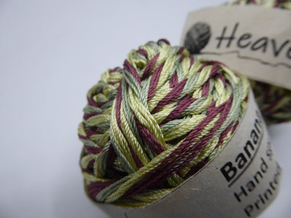 Banana Viscose Three colours Yarn hand spun in Nepal.