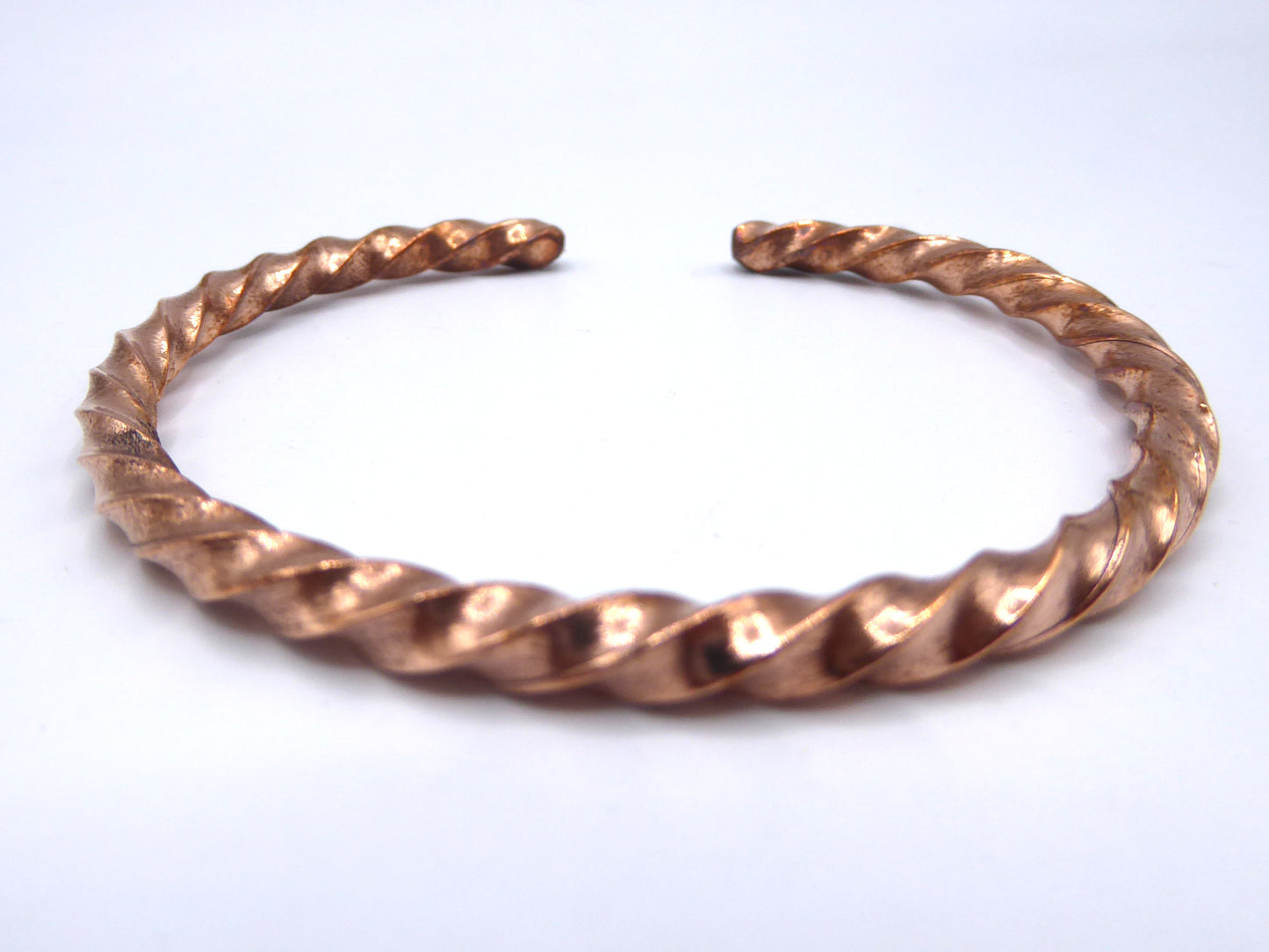 Handmade Pure Copper Bracelet with Twist Design