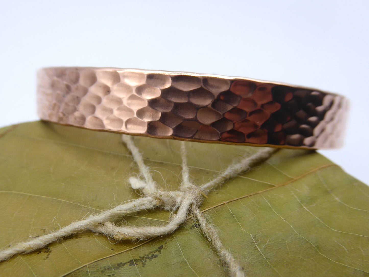 Handmade Pure Copper Bracelet, Hammered
