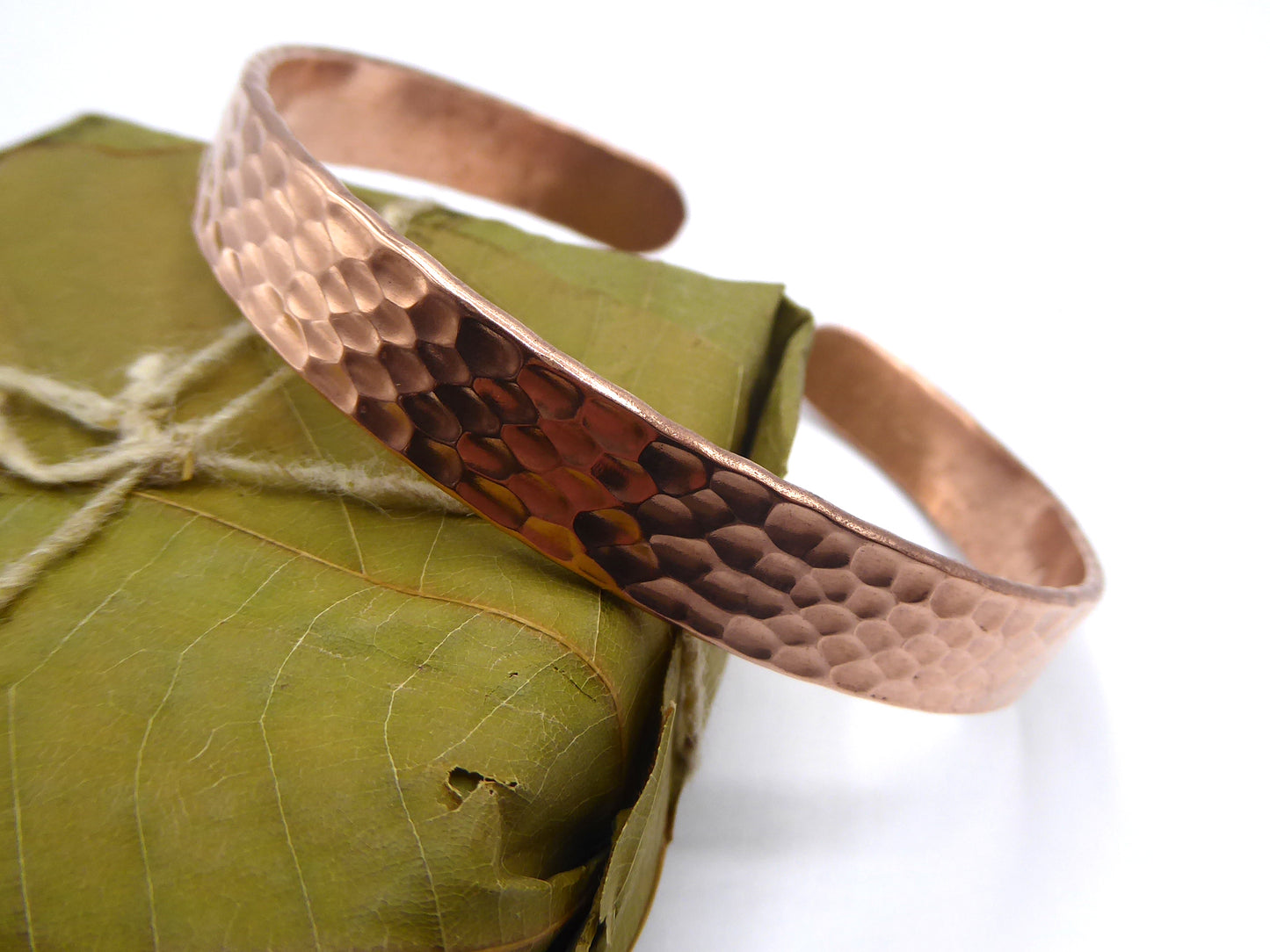 Handmade Pure Copper Bracelet, Hammered