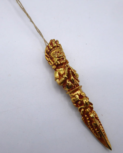Handmade Golden Dagger Pendant