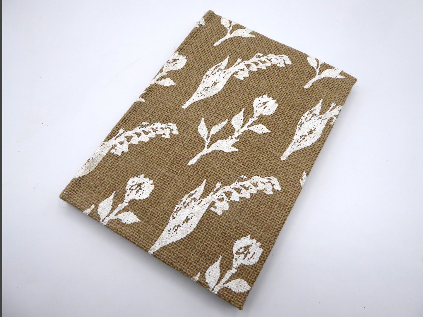 Handbook A5 Lokta Notebook, Hard Cover. Jute with Wild Flower Print.