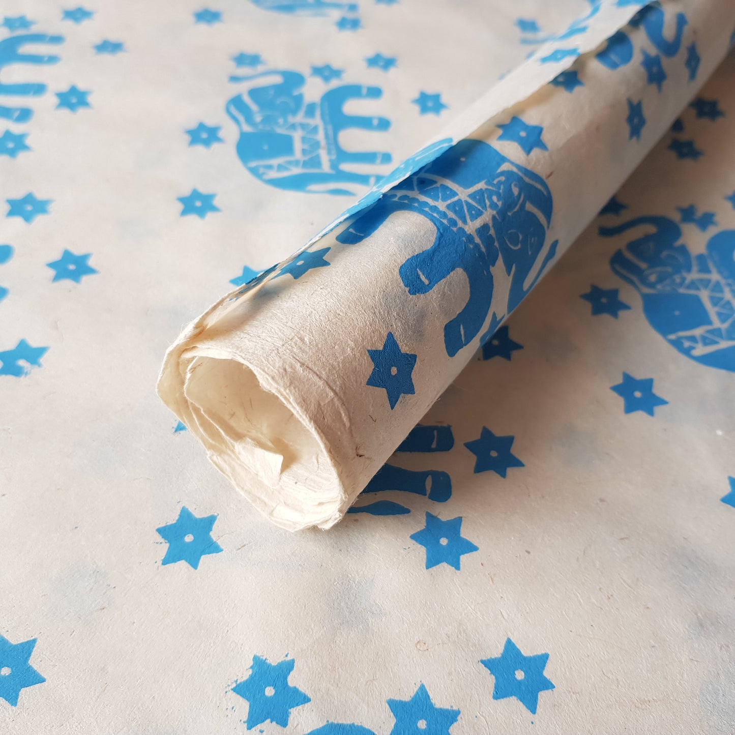 Lokta bundle in The Blues Silk Screen Collection - Five Large Sheets