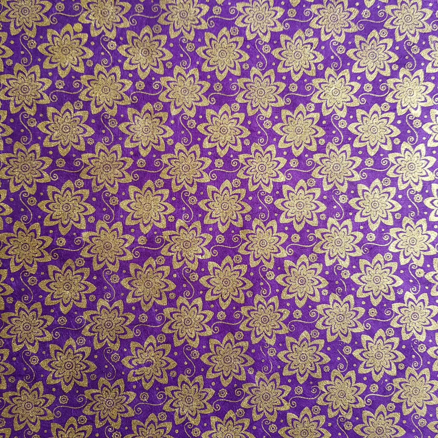 Lokta Paper Bundle - 4 Large Sheets 75 x50cm - Flowers of Gold Silk Screen Collection