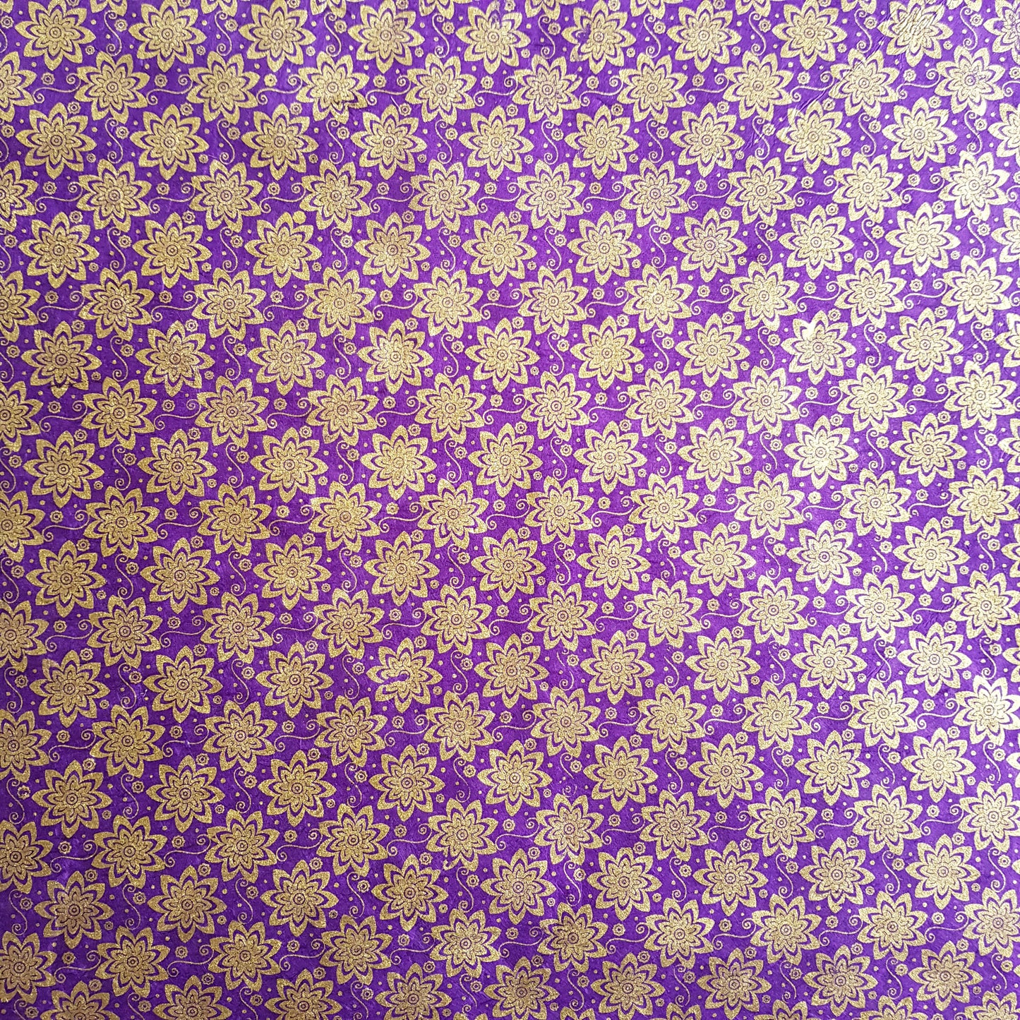 Lokta Paper Bundle - 4 Large Sheets 75 x50cm - Flowers of Gold Silk Screen Collection