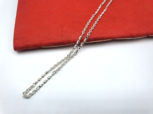 Handmade 925 Sterling Silver Chain - Bar & Chain 19''