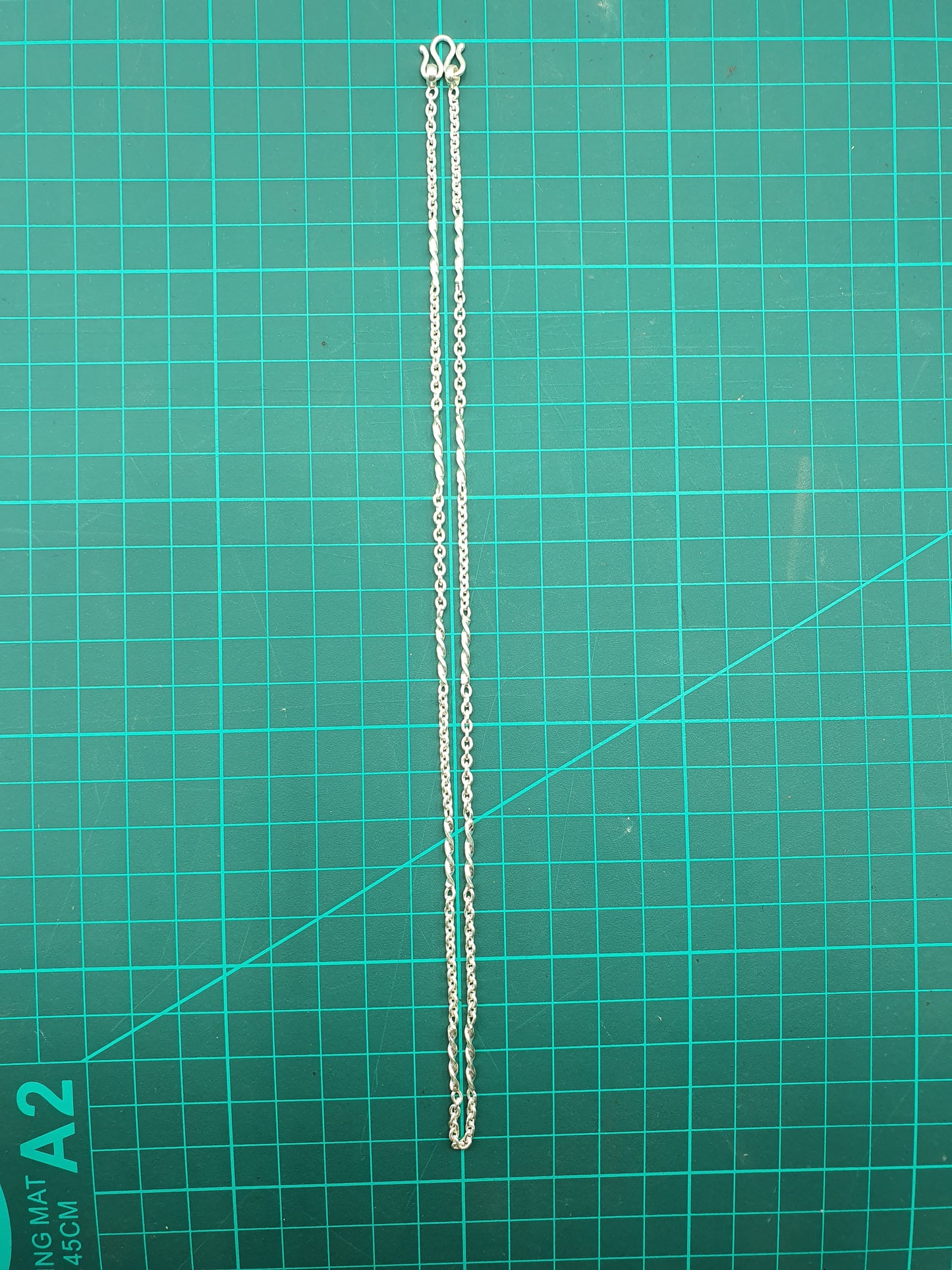 Handmade 925 Sterling Silver Chain - Bar & Chain 19''