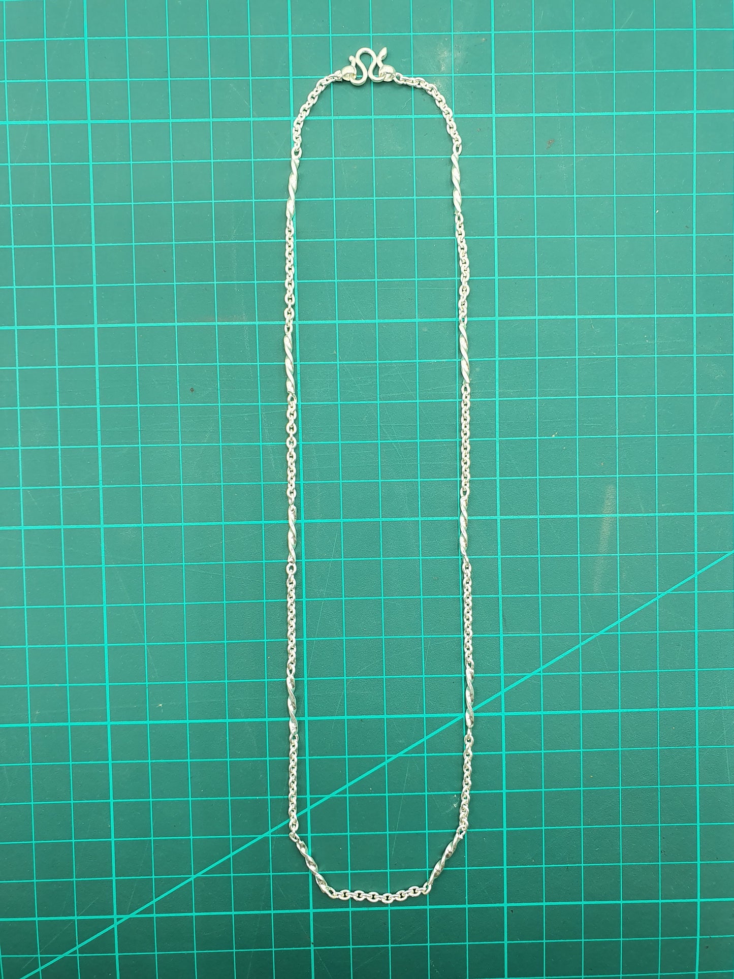 Handmade 925 Sterling Silver Chain - Bar & Chain 19''