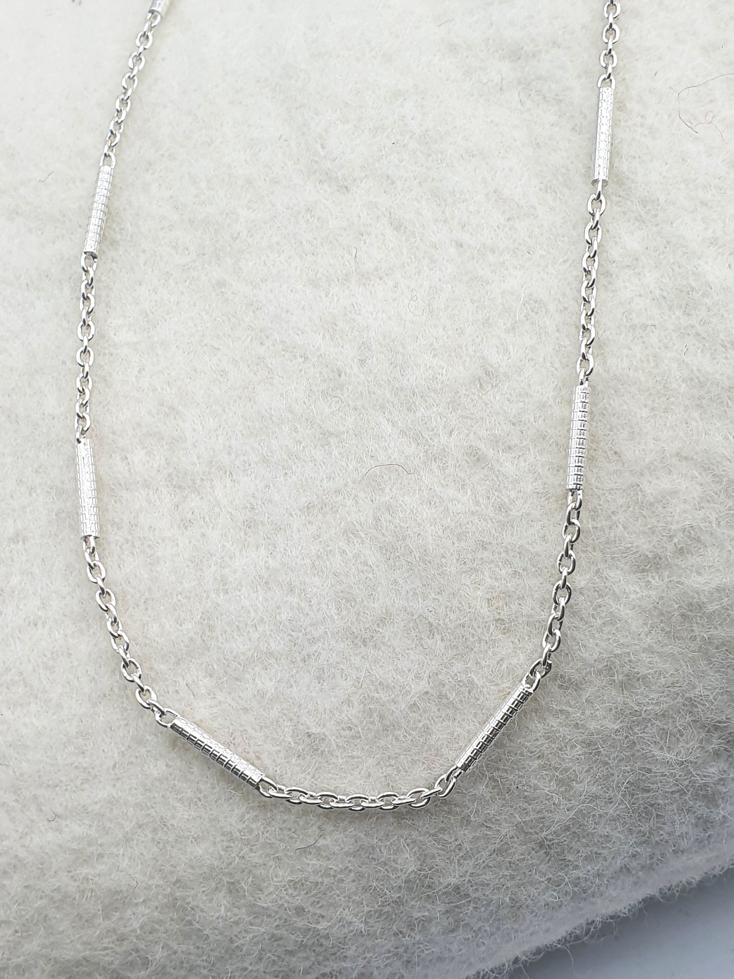 Handmade 925 Sterling Silver Chain - Bar & Chain 17''