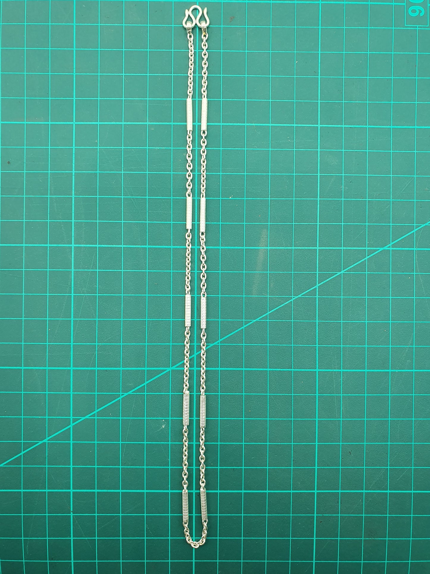 Handmade 925 Sterling Silver Chain - Bar & Chain 17''