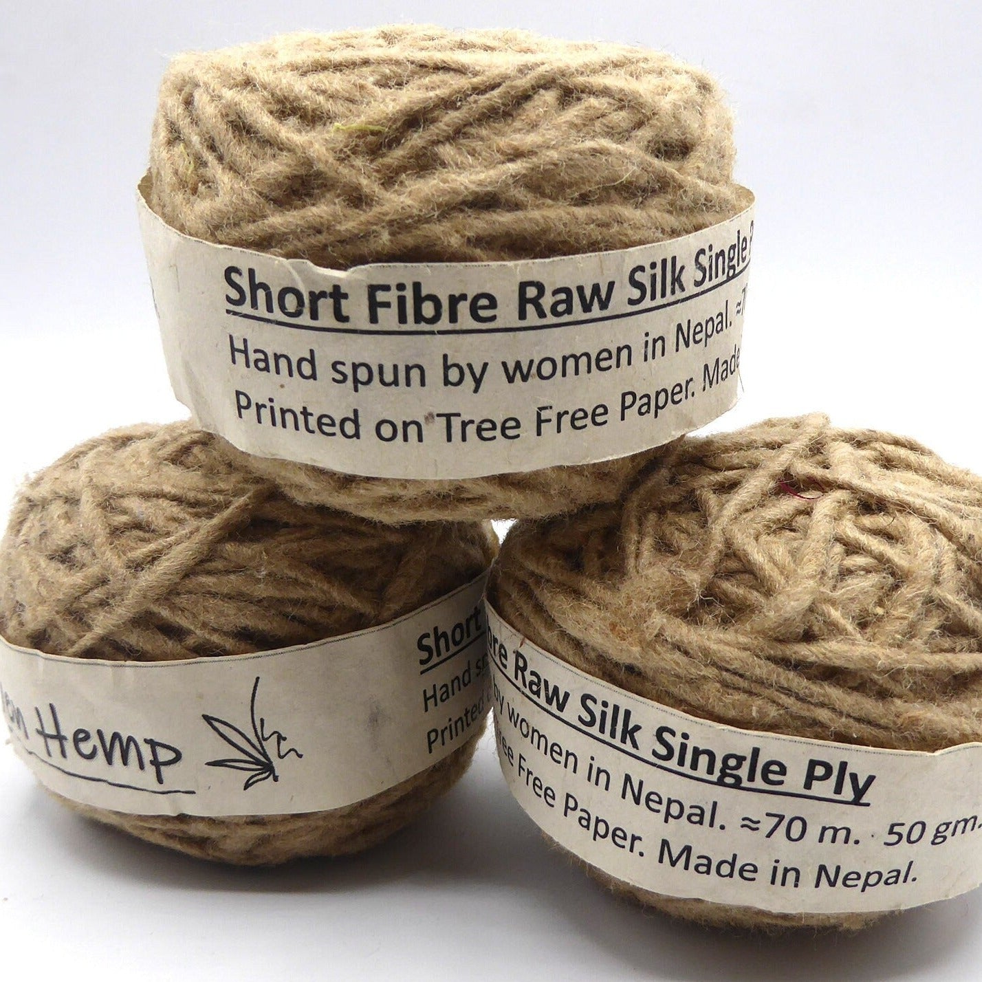 Handspun Short Fibre Raw Silk Yarn