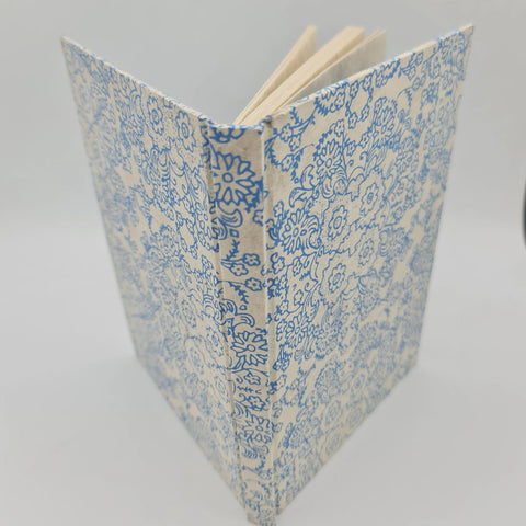 Handbook A5 Lokta Notebook with Blue Kaleidoscope Hard Cover Print.