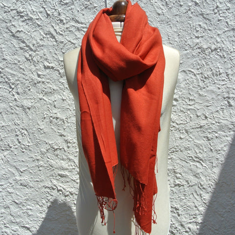 Vintage Pashmina Shawl, Red