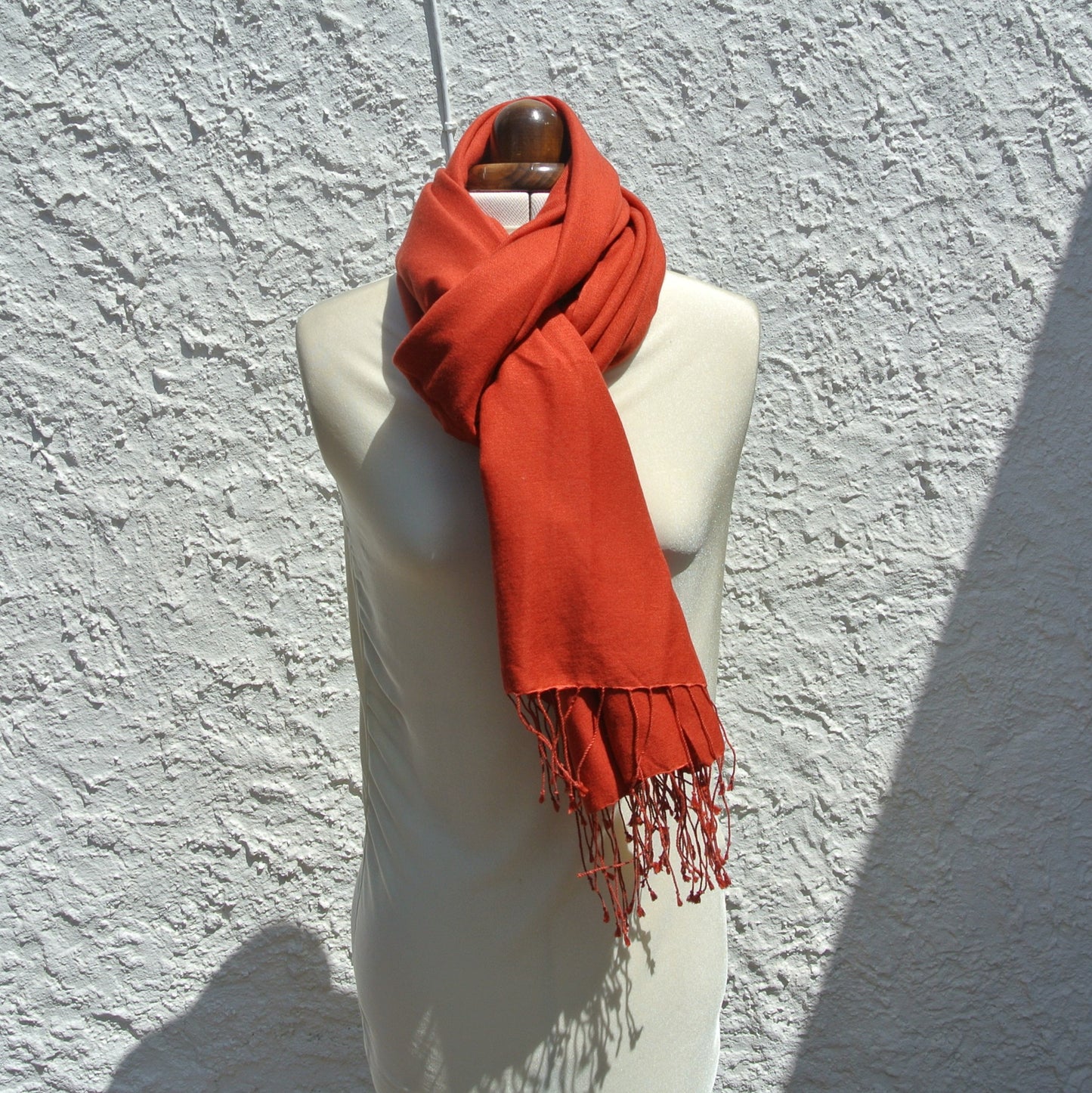 Vintage Pashmina Shawl, Red
