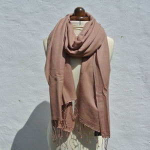 Vintage Pashmina Shawl, Champagne Ice